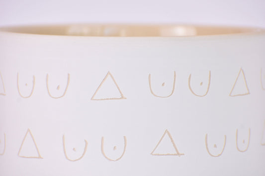 Tatas Hand Carved Plant Pot