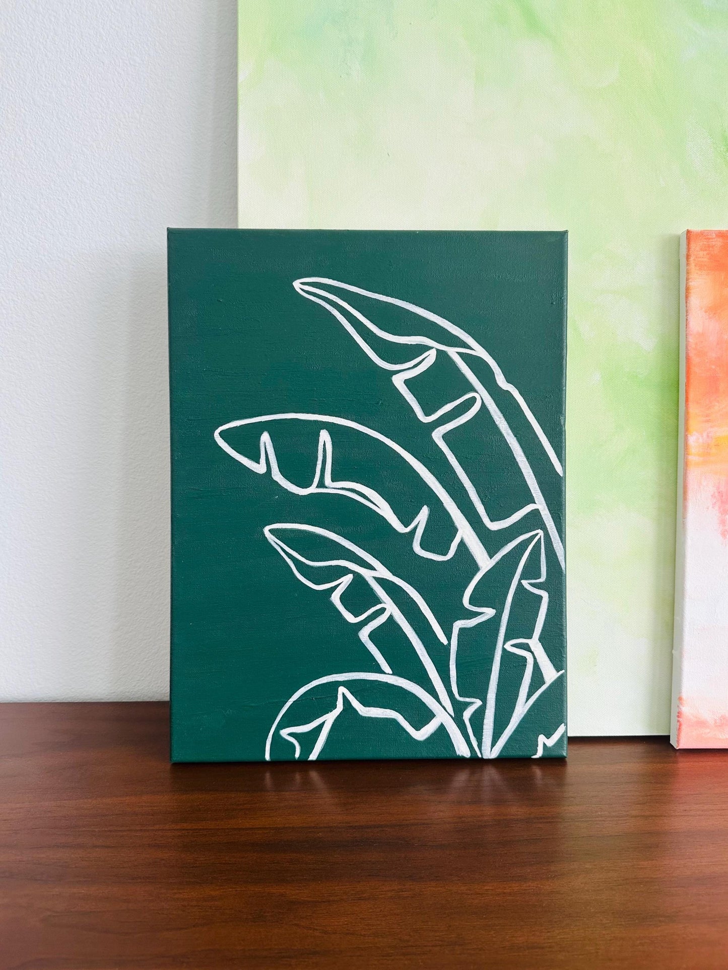 Modern Palm Trees Original Painting On Canvas