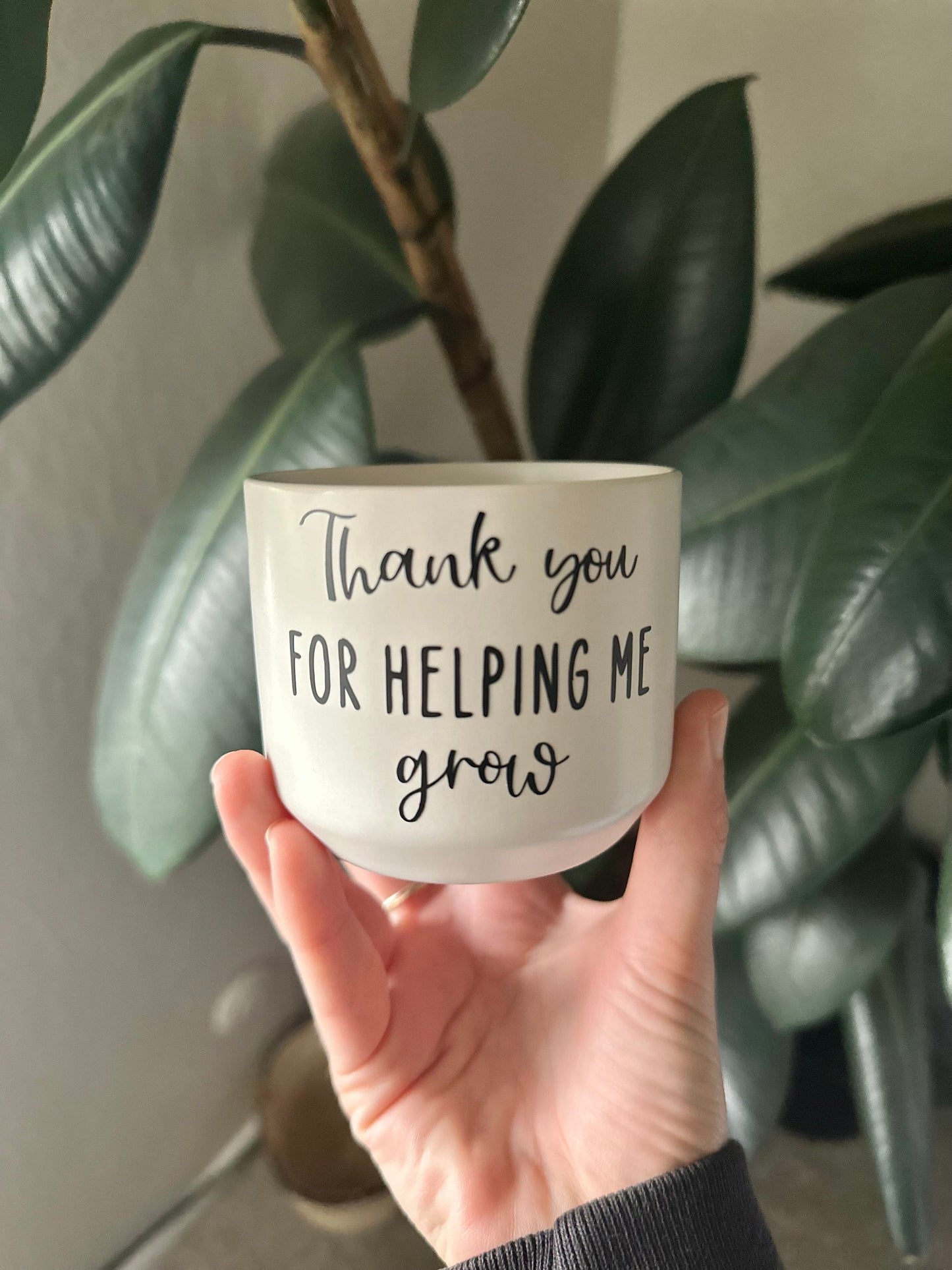 Thank You For Helping Me Grow Succulent Plant Pot
