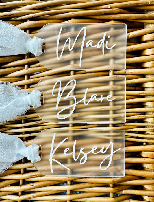 Personalized Reusable Frosted Acrylic 2x3 Gift Tag