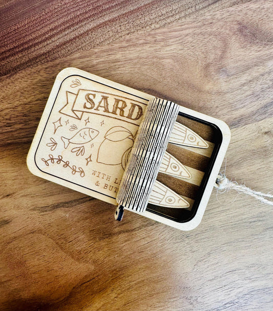 Sardine Tin Fish Ornament