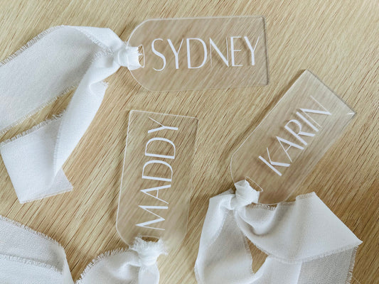 Personalized Frosted Acrylic Name Tag