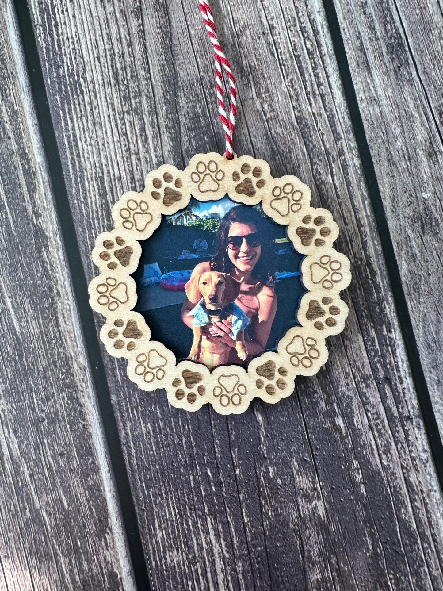 Dog Paw Picture Frame Ornament