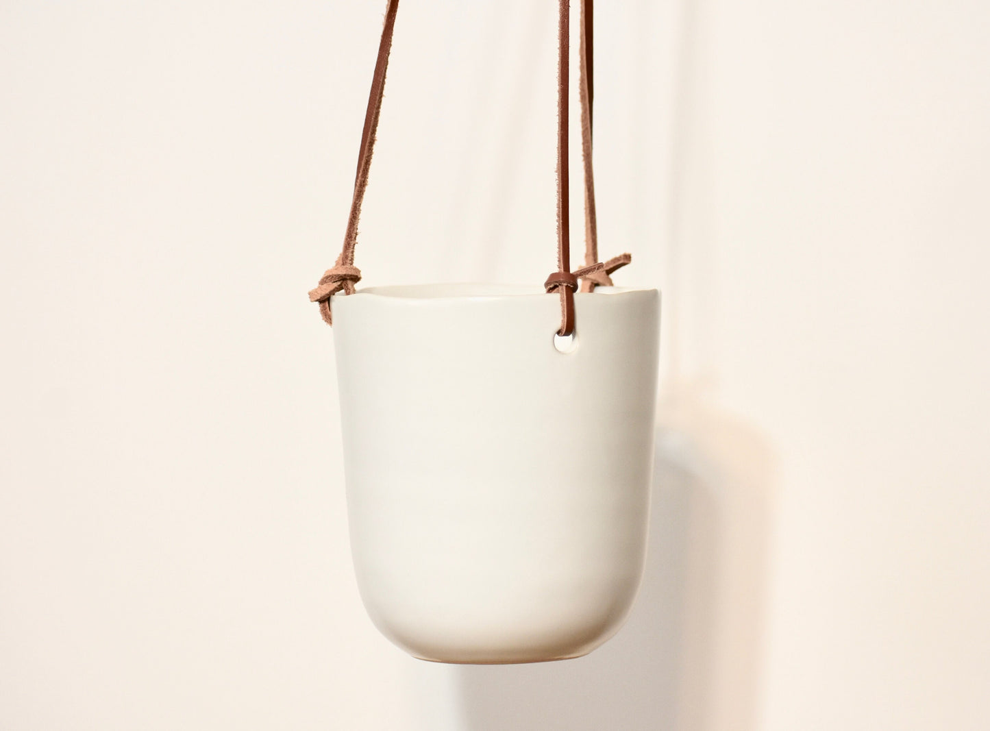 White Ceramic Hanging Ceiling Planter