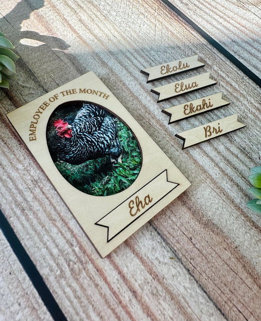 Chicken Employee Of The Month Sign