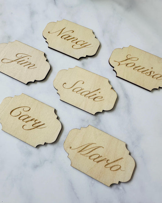 Bulk Craft Blank Tags, Personalized Wooden Place Cards