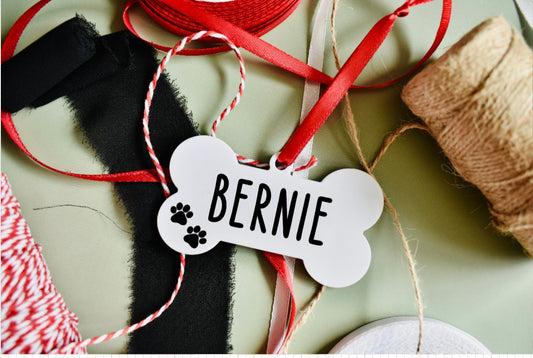 Personalized Acrylic Dog Bone Ornament