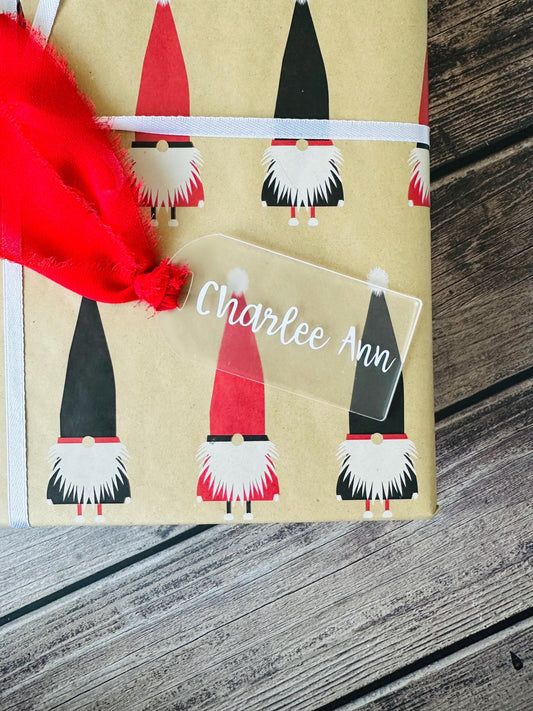 Personalized Frosted Acrylic Gift Tag