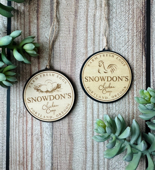 Personalized Chicken Coop Ornament