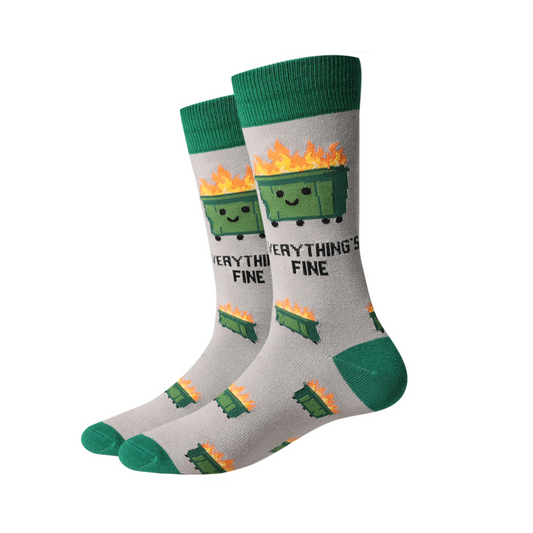 Men's Everything's Fine Dumpster Fire Socks