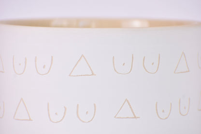 Tatas Hand Carved Plant Pot