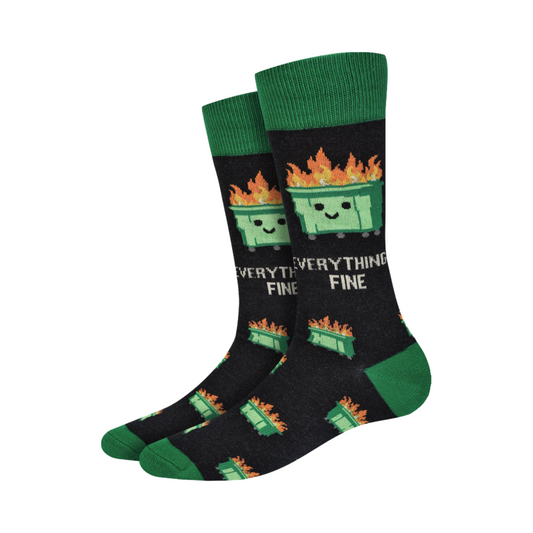 Men's Everything's Fine Dumpster Fire Socks
