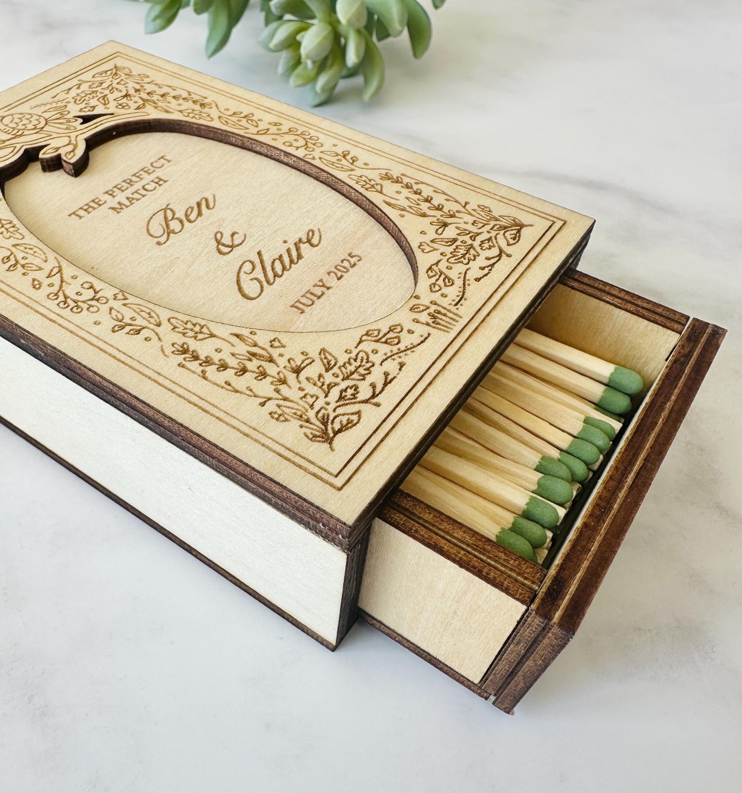 Personalized Wood Matchbox