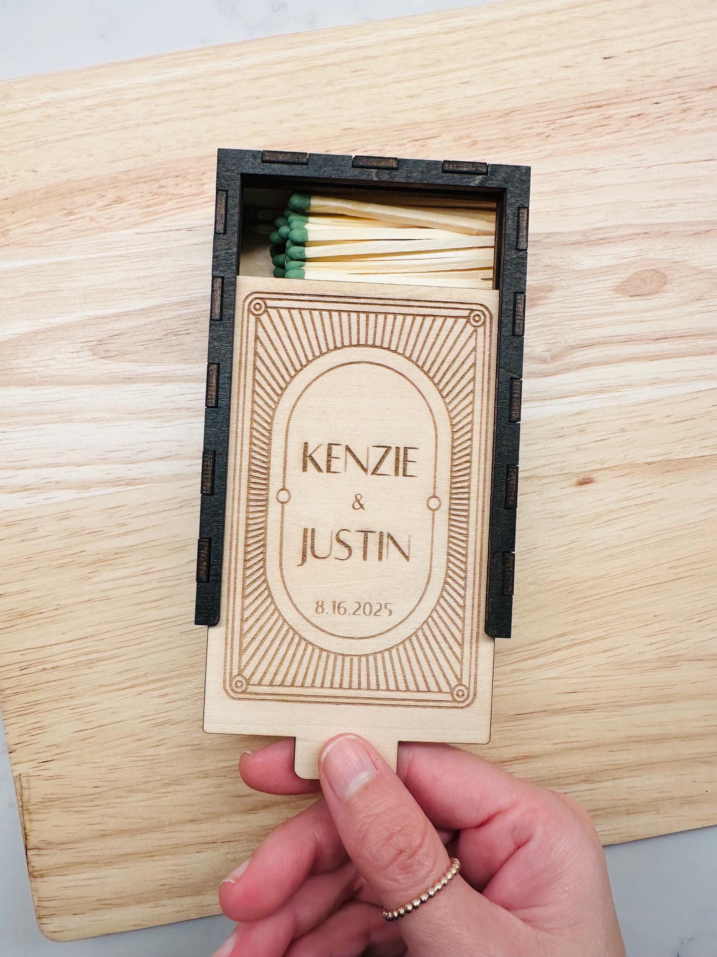 Personalized Wood Matchbox