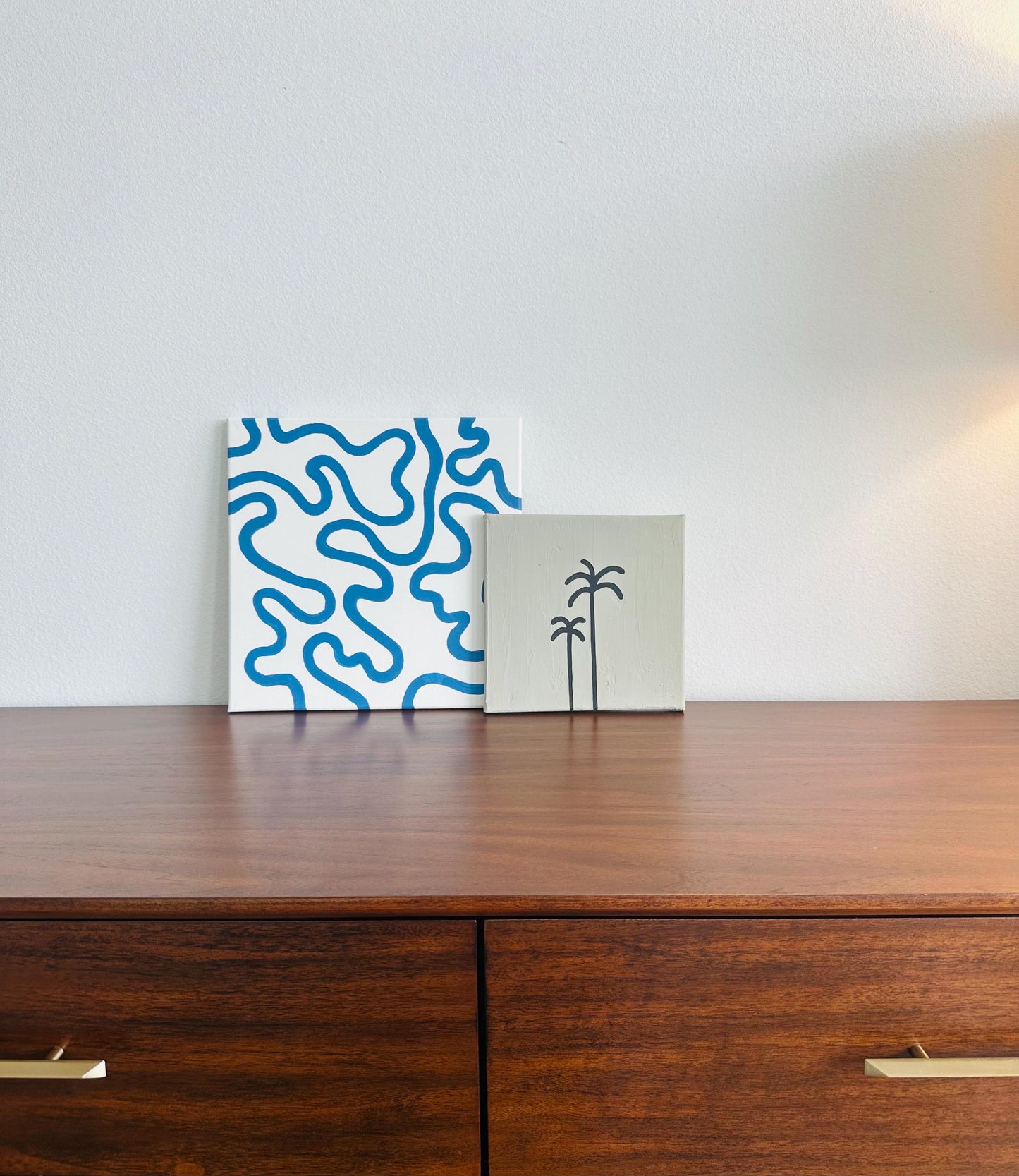 Modern Palm Trees Original Painting On Canvas