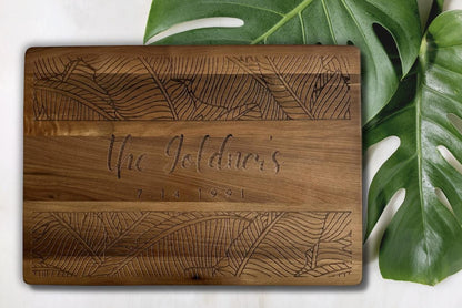 Personalized Hawaiian Print Cutting Board