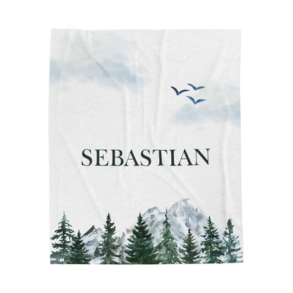 Personalized Woodland Baby Receiving Blanket