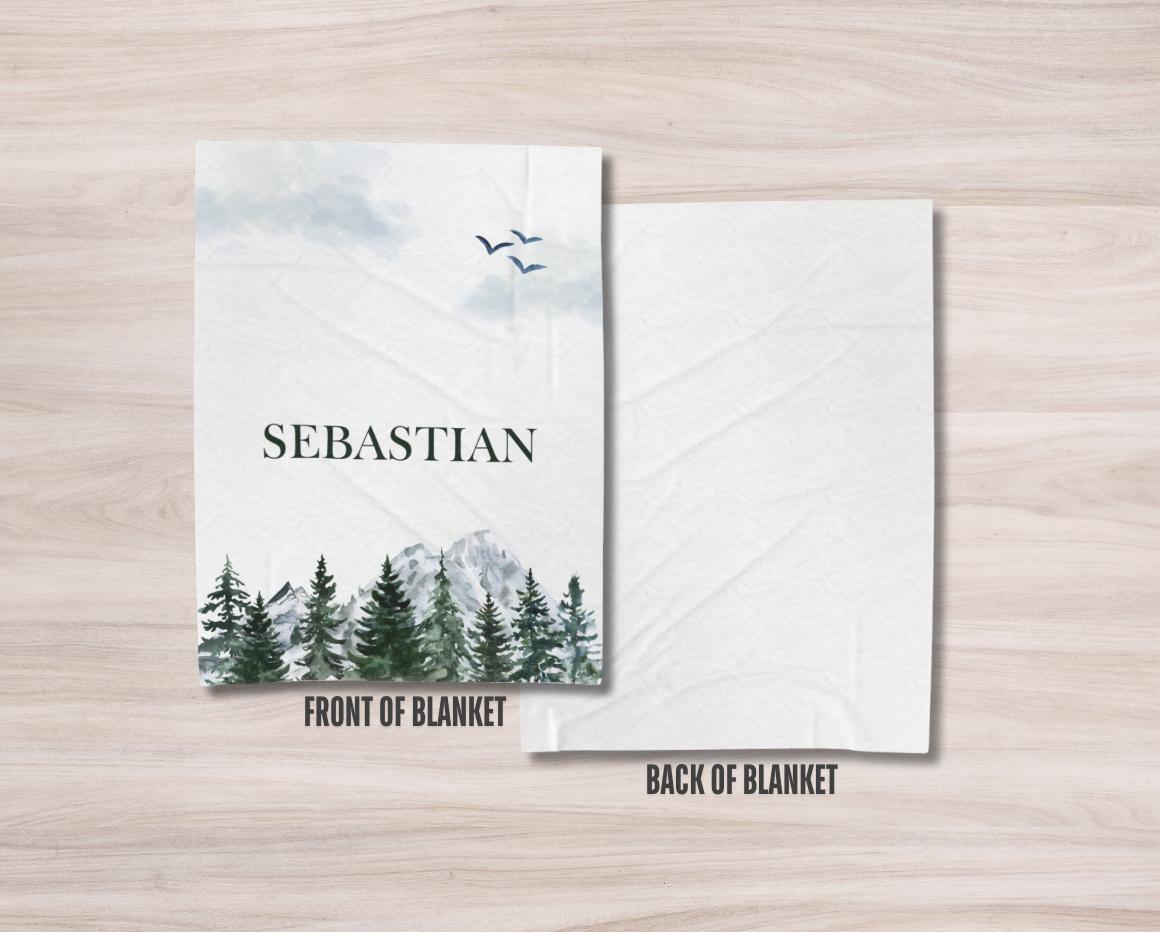 Personalized Woodland Baby Receiving Blanket