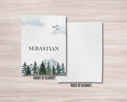 Personalized Woodland Baby Receiving Blanket