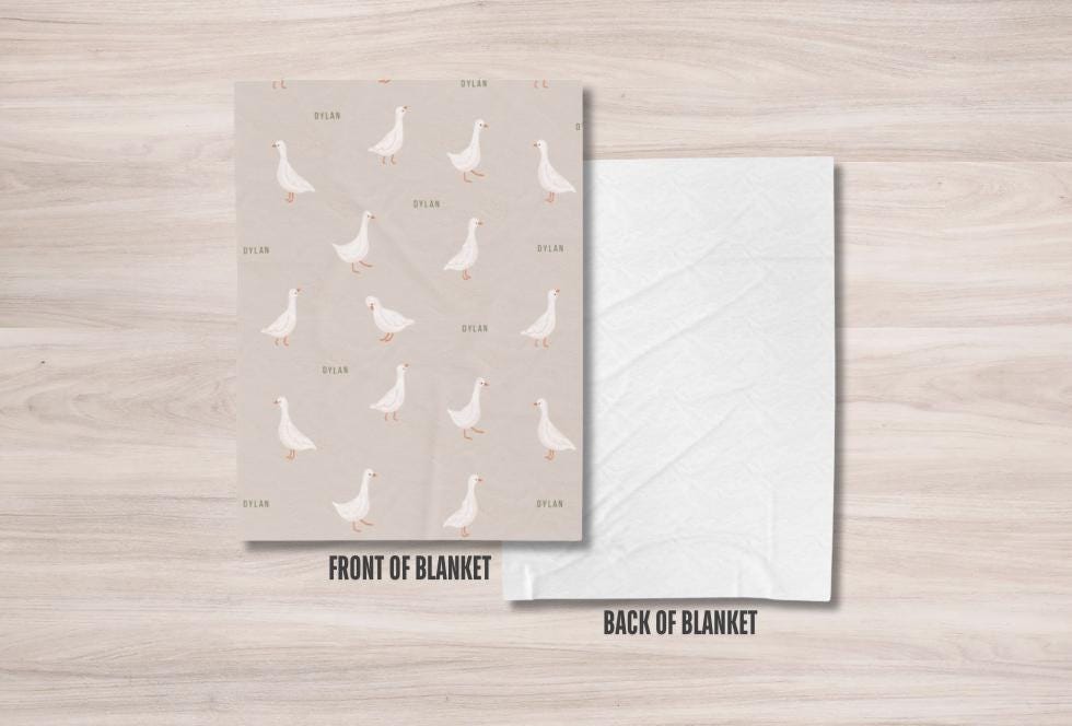 Personalized Retro Silly Goose Receiving Blanket