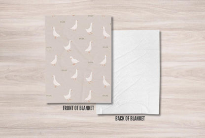 Personalized Retro Silly Goose Receiving Blanket