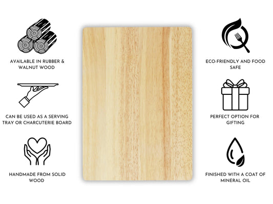 Custom Engraved Mountain Theme Cutting Board