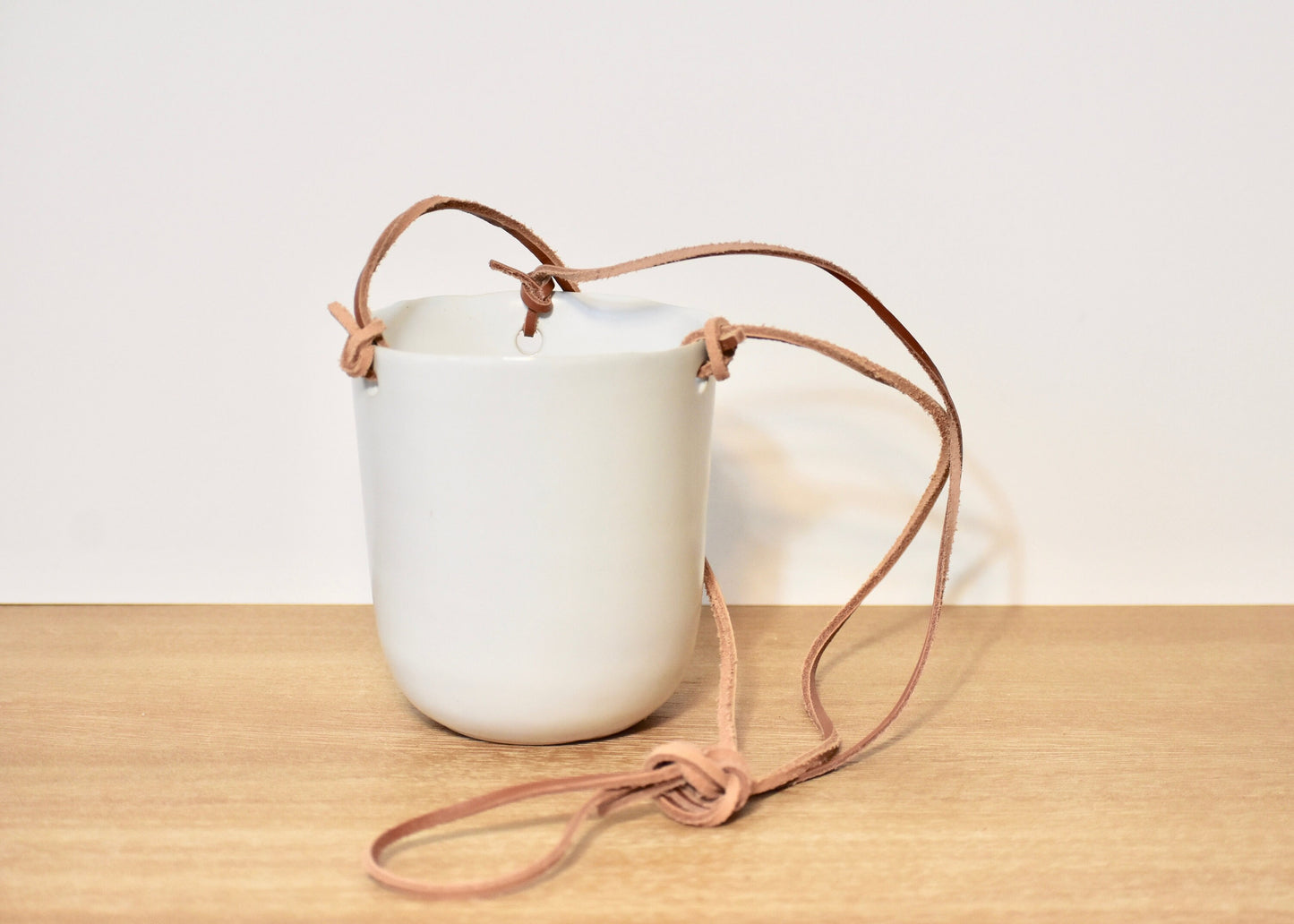 White Ceramic Hanging Ceiling Planter