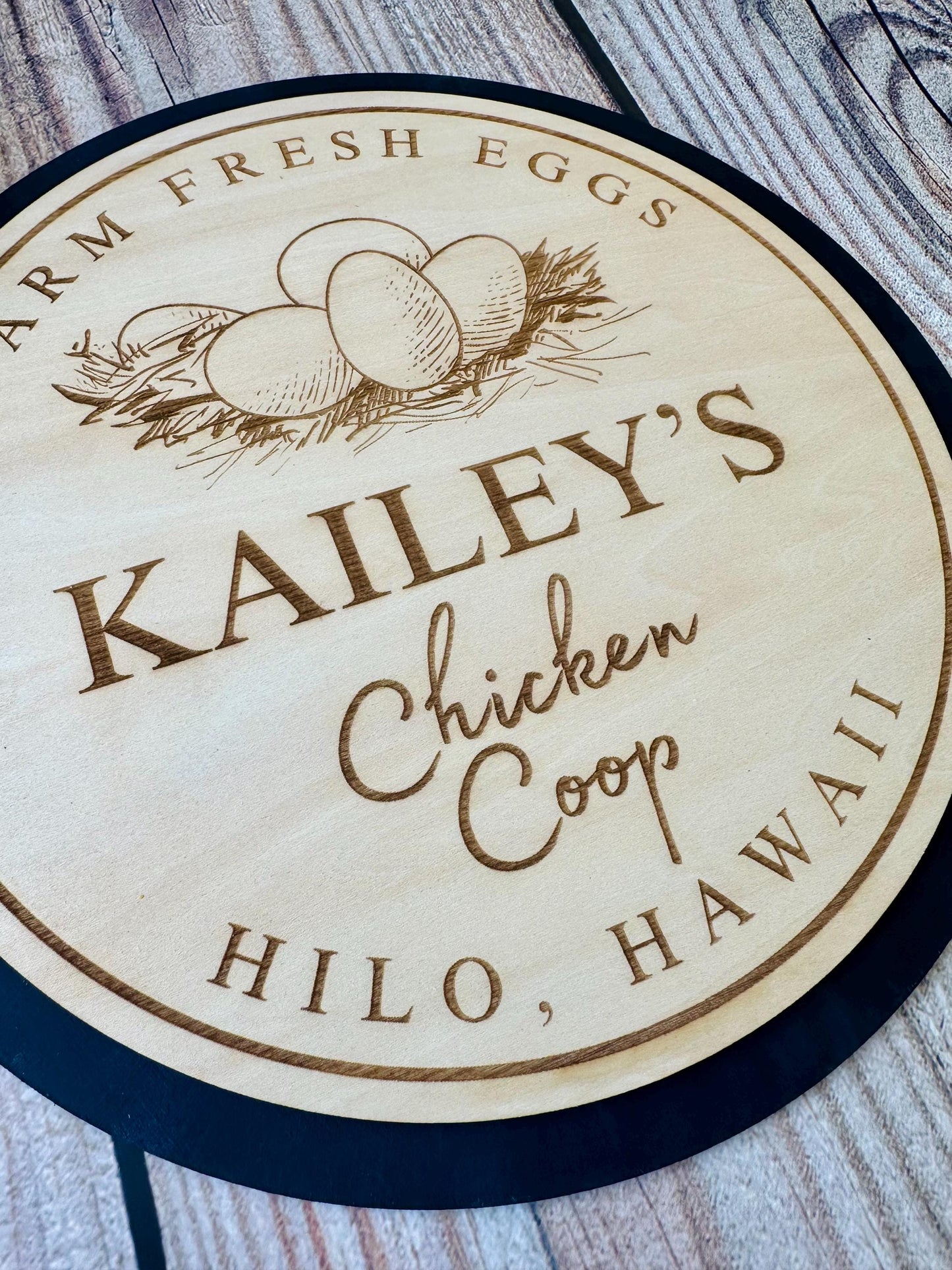 Personalized Wood Chicken Coop Sign