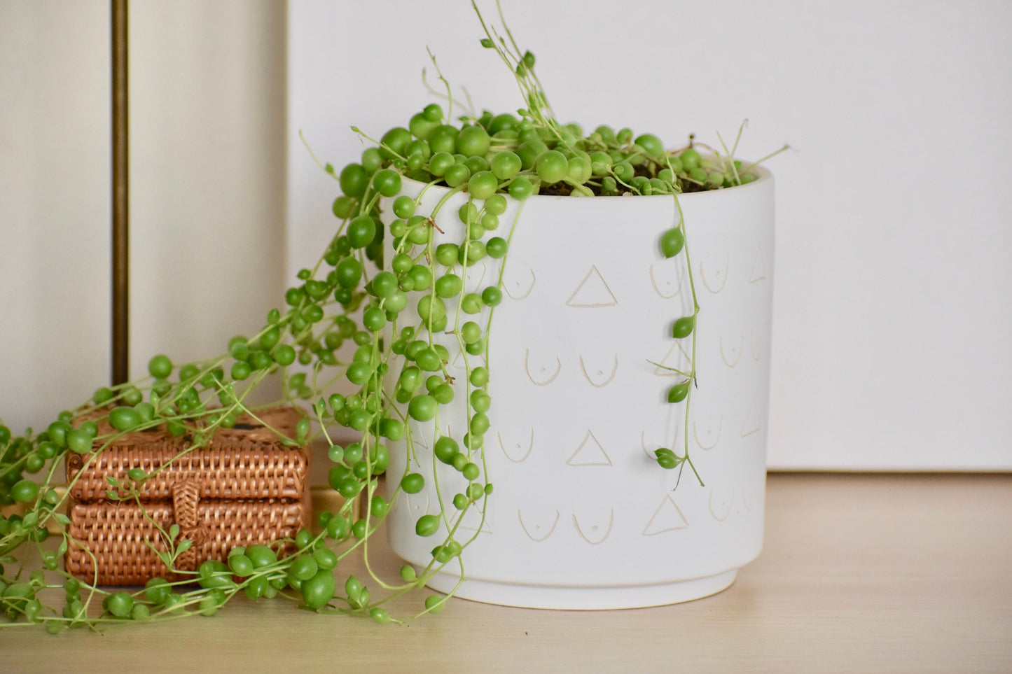 Tatas Hand Carved Plant Pot