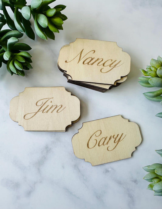 Bulk Craft Blank Tags, Personalized Wooden Place Cards