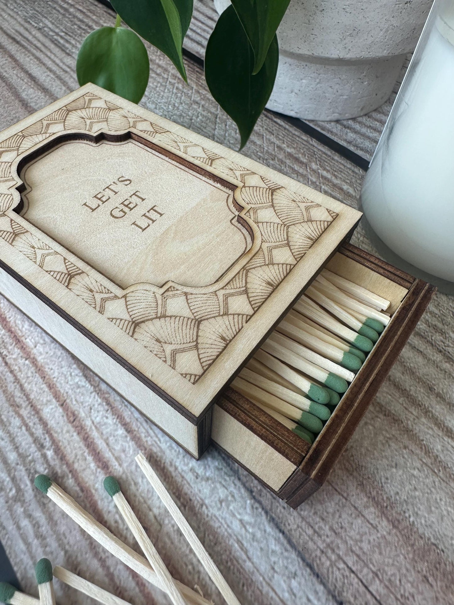 Unhinged Personalized Wood Matchbox