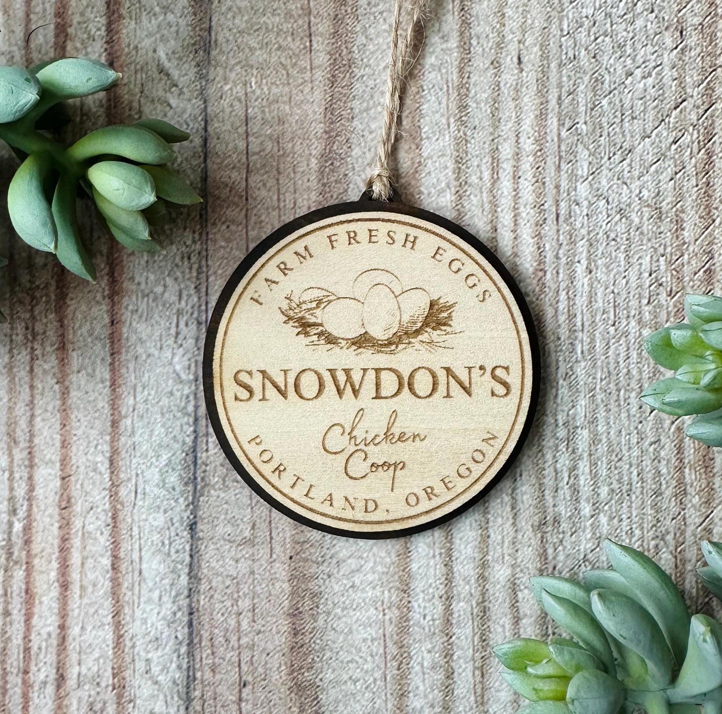 Personalized Chicken Coop Ornament