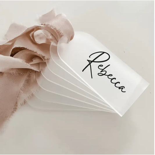 Personalized Reusable Frosted Acrylic 2x3 Gift Tag