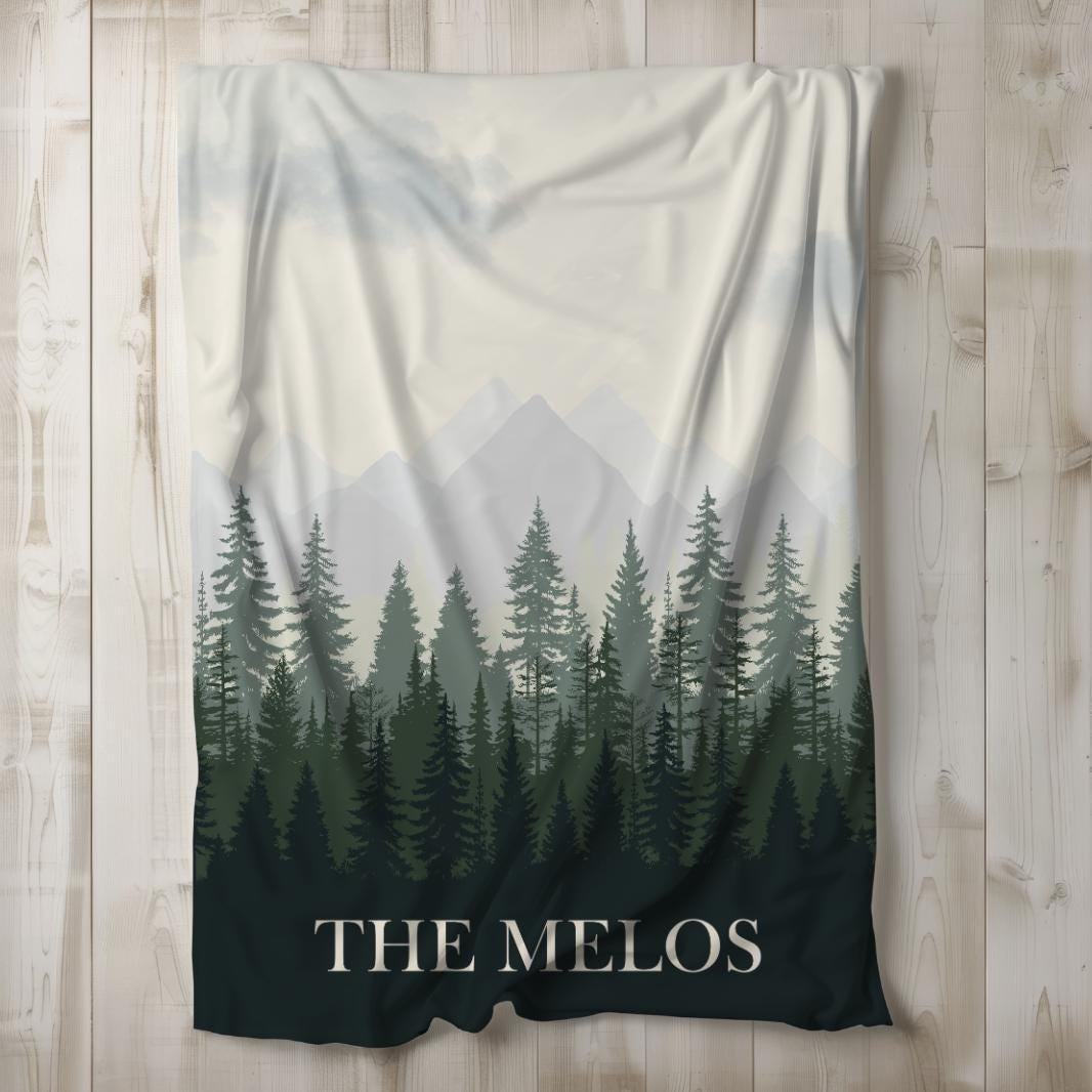 Personalized Baby Woodland Blanket