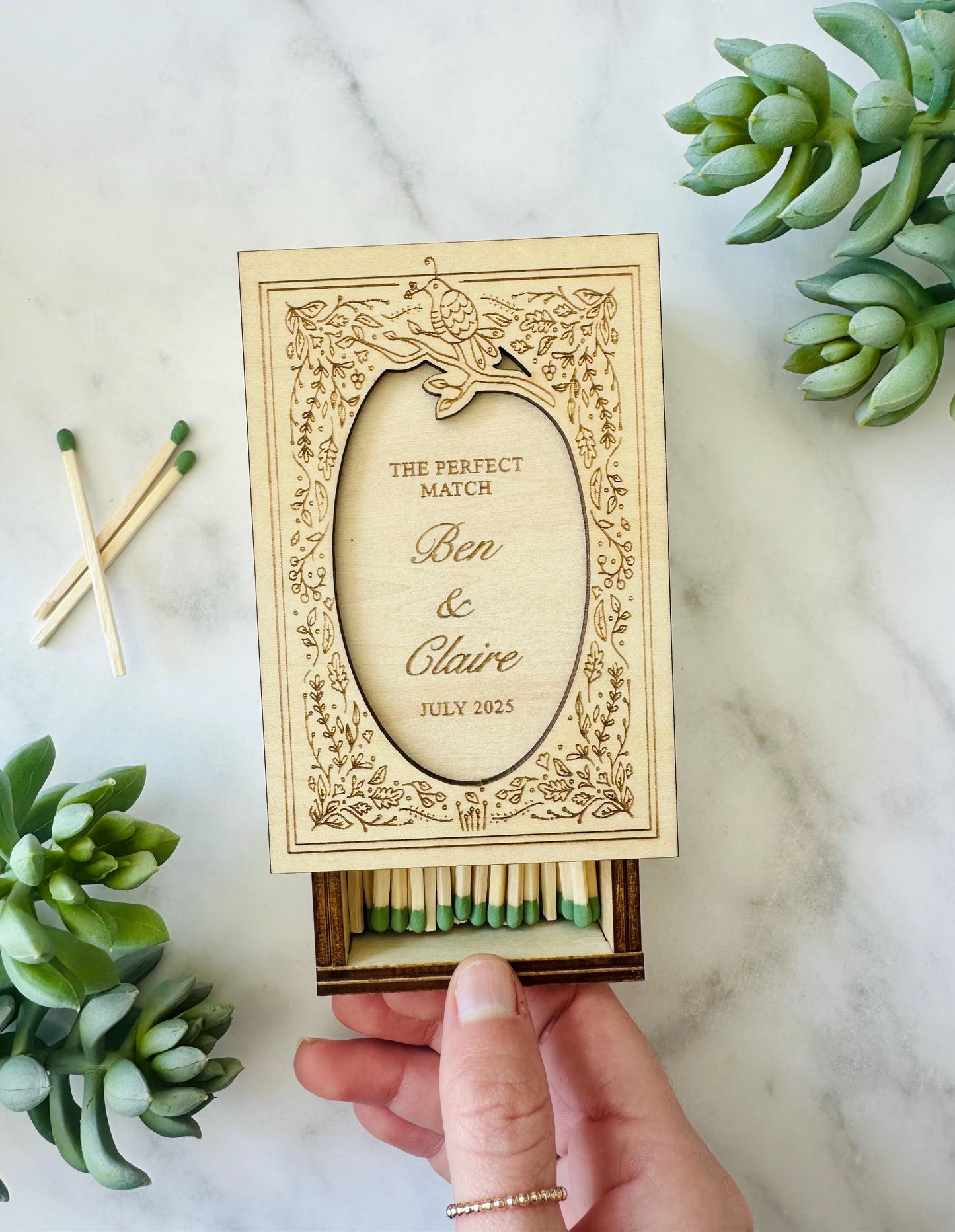 Personalized Wood Matchbox