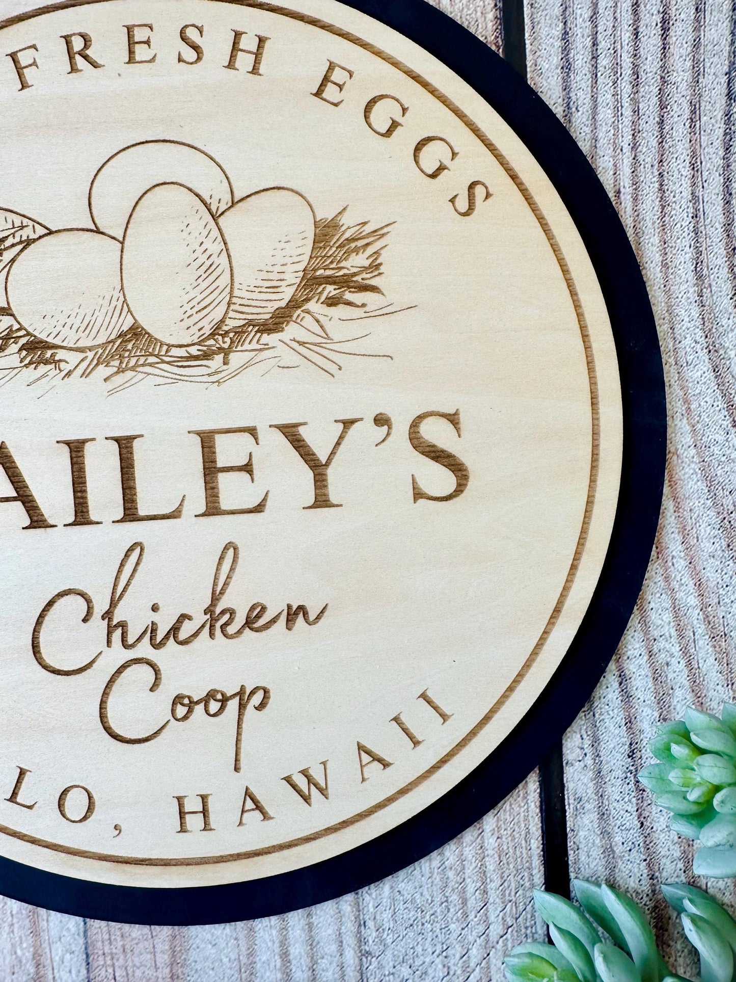 Personalized Wood Chicken Coop Sign