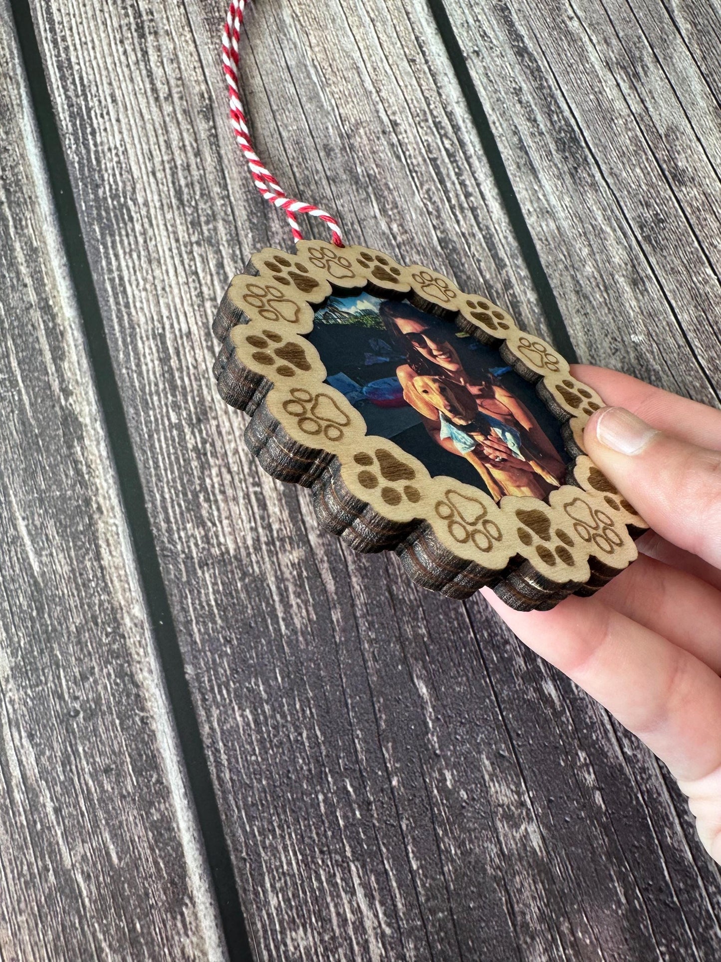 Dog Paw Picture Frame Ornament