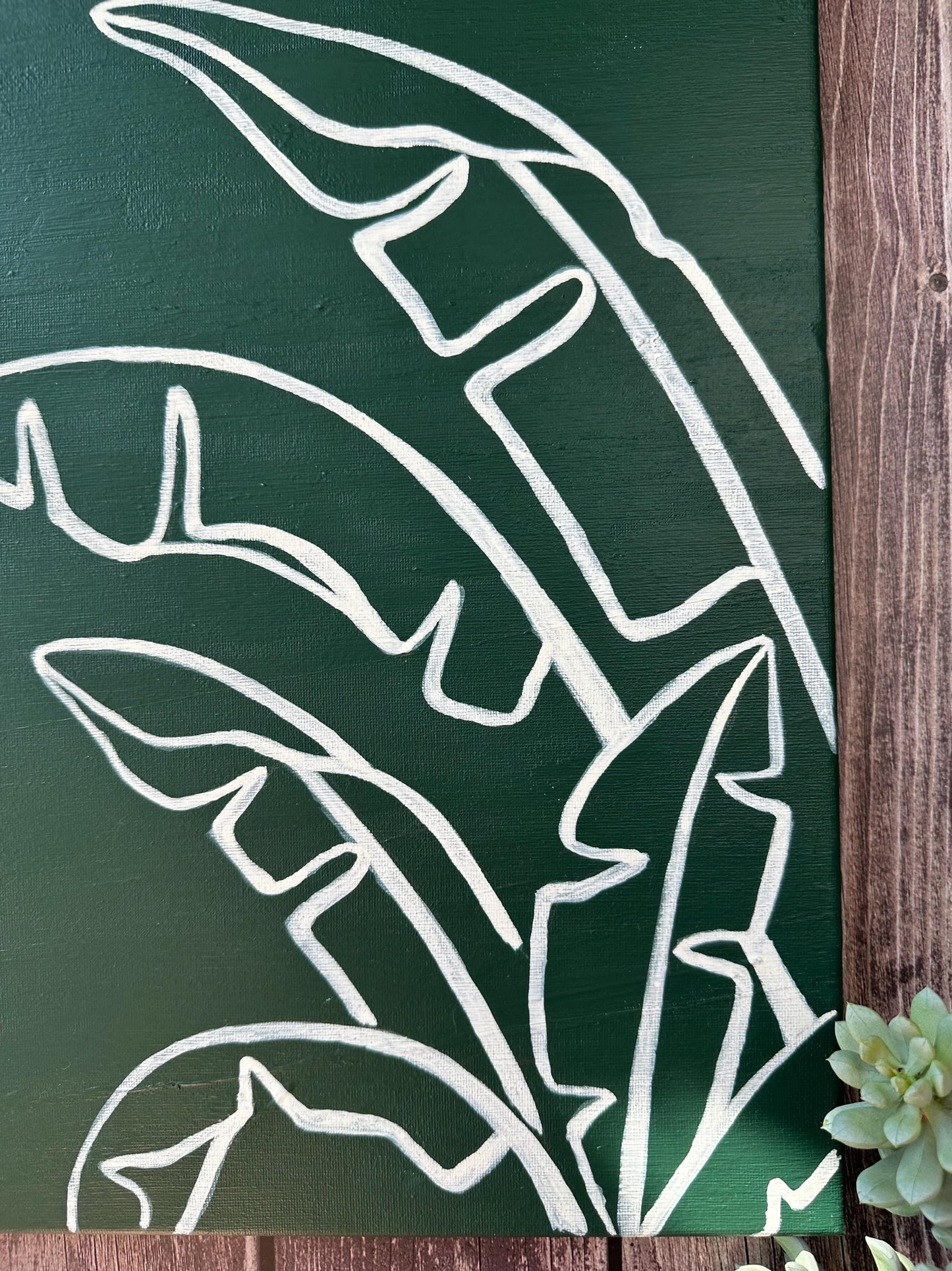 Modern Palm Trees Original Painting On Canvas