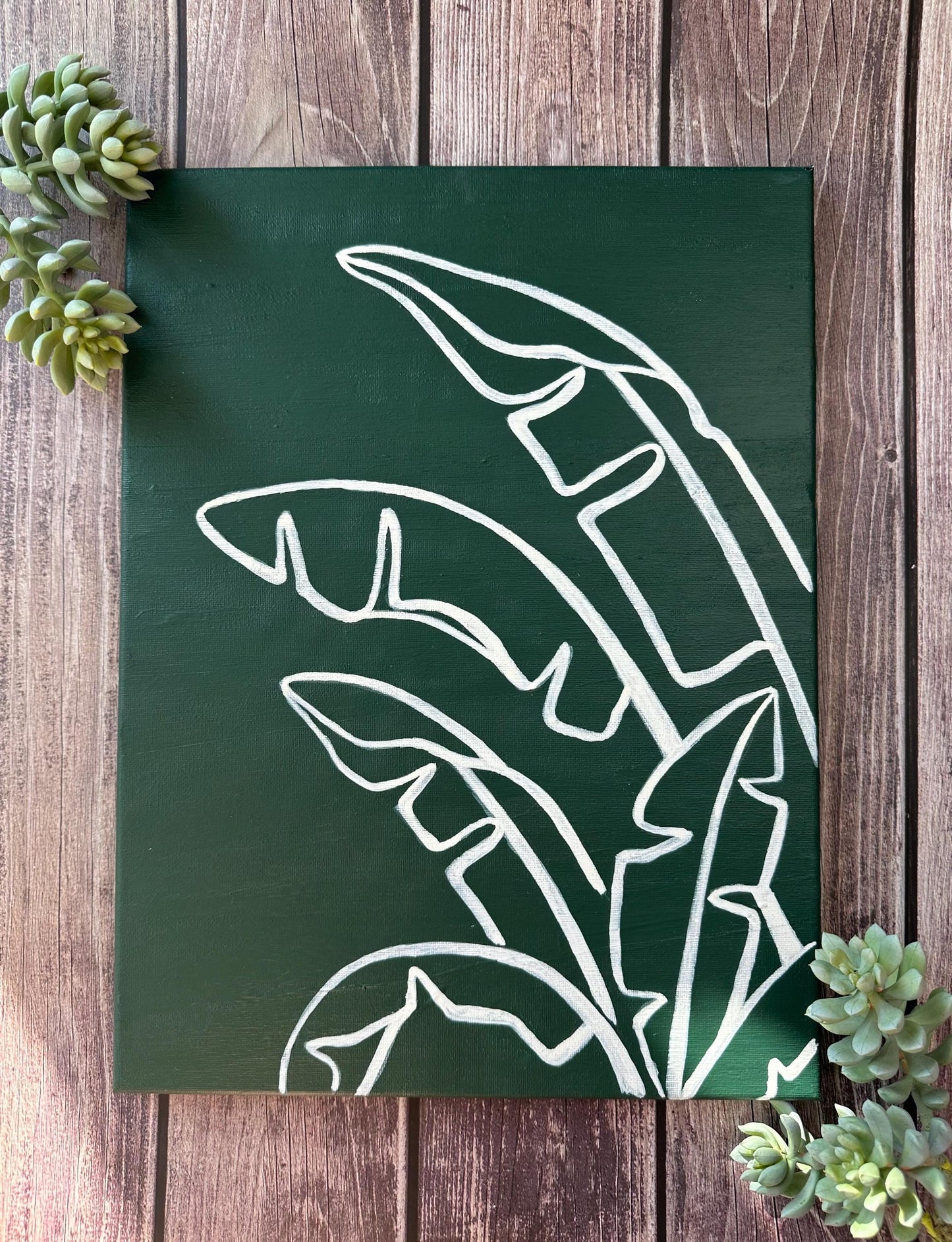 Modern Palm Trees Original Painting On Canvas