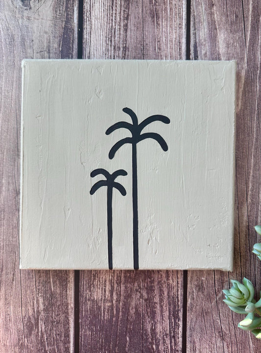 Modern Palm Trees Original Painting On Canvas
