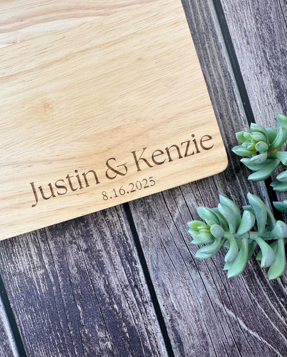 Personalized Wedding Gift Cutting Board