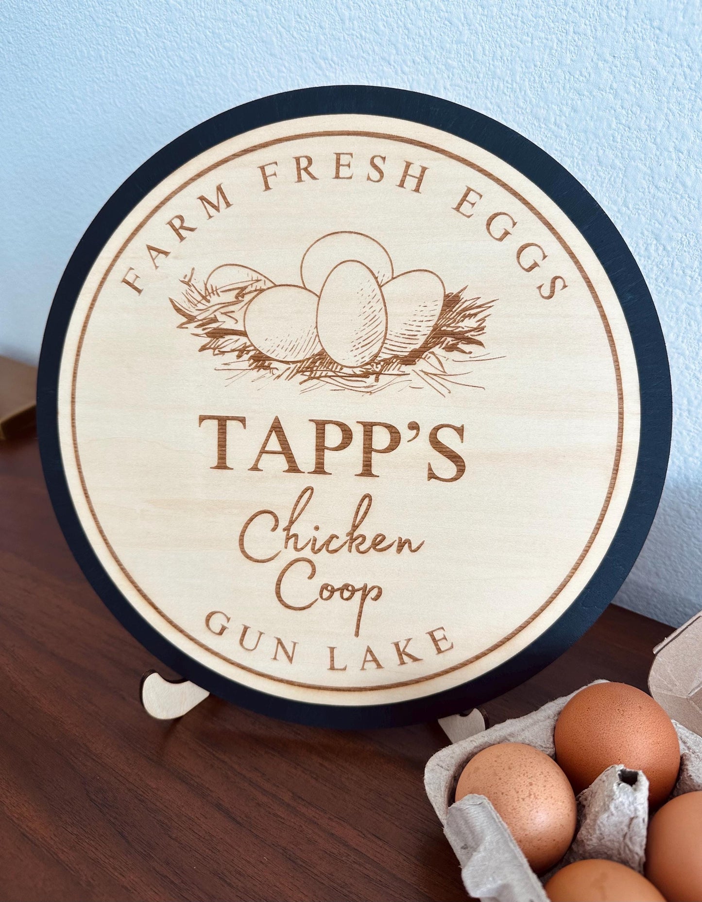 Personalized Wood Chicken Coop Sign