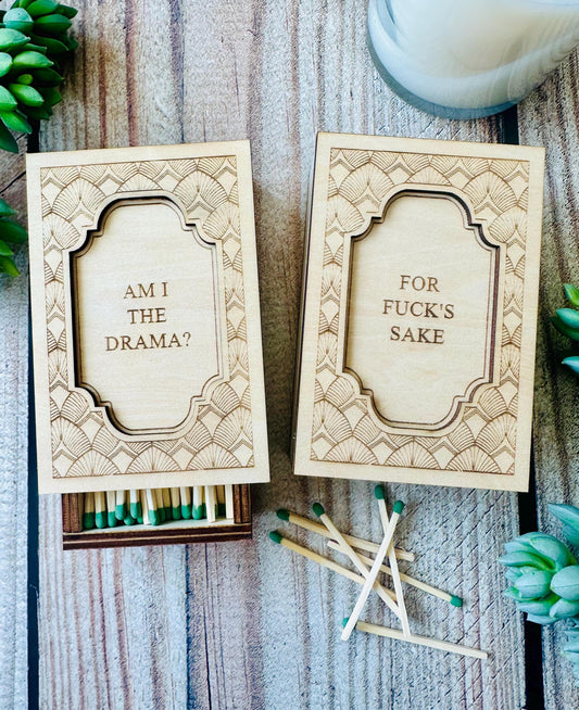 Unhinged Personalized Wood Matchbox