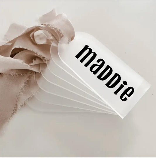 Personalized Frosted Acrylic Gift Tag