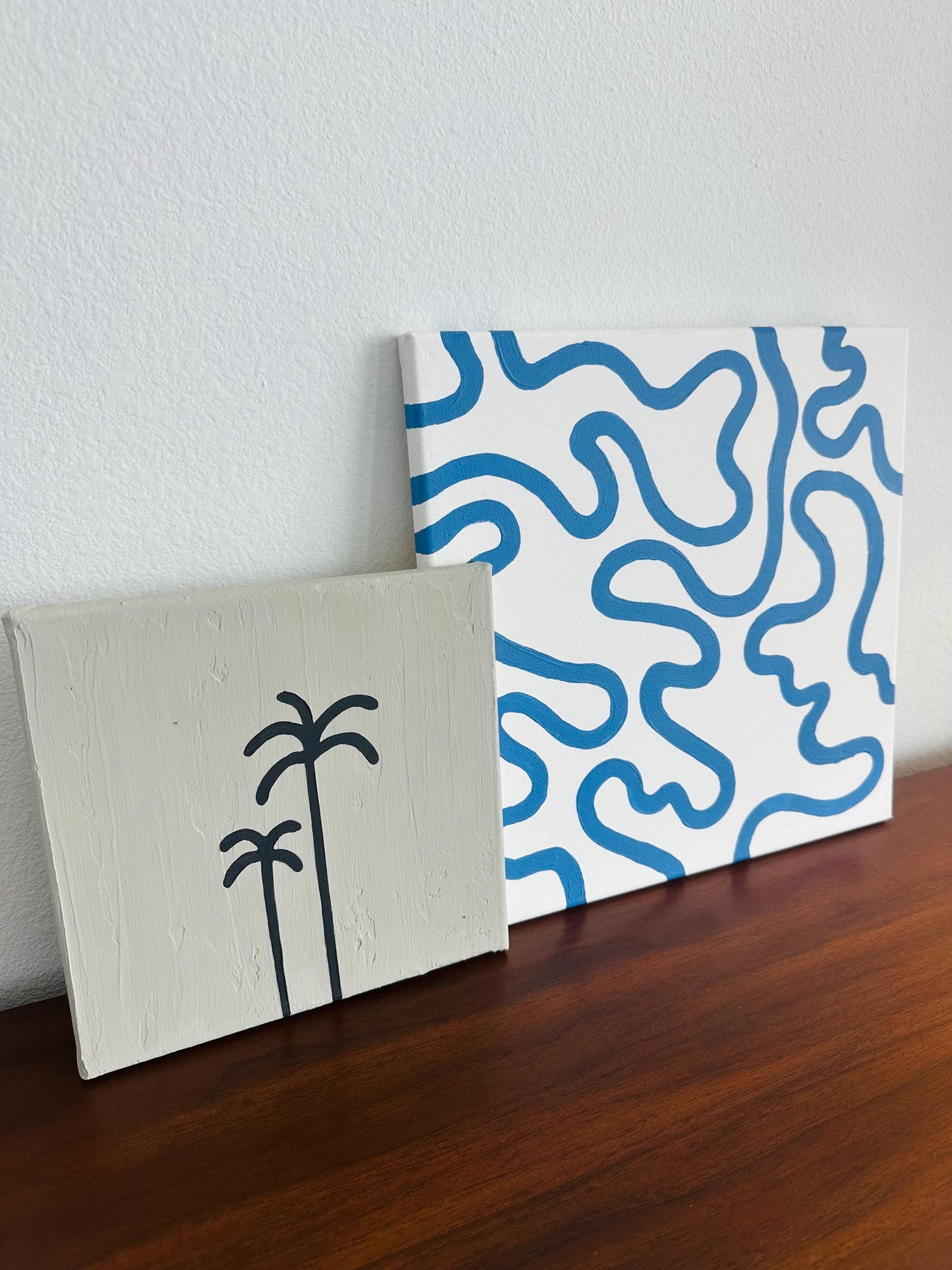 Modern Palm Trees Original Painting On Canvas