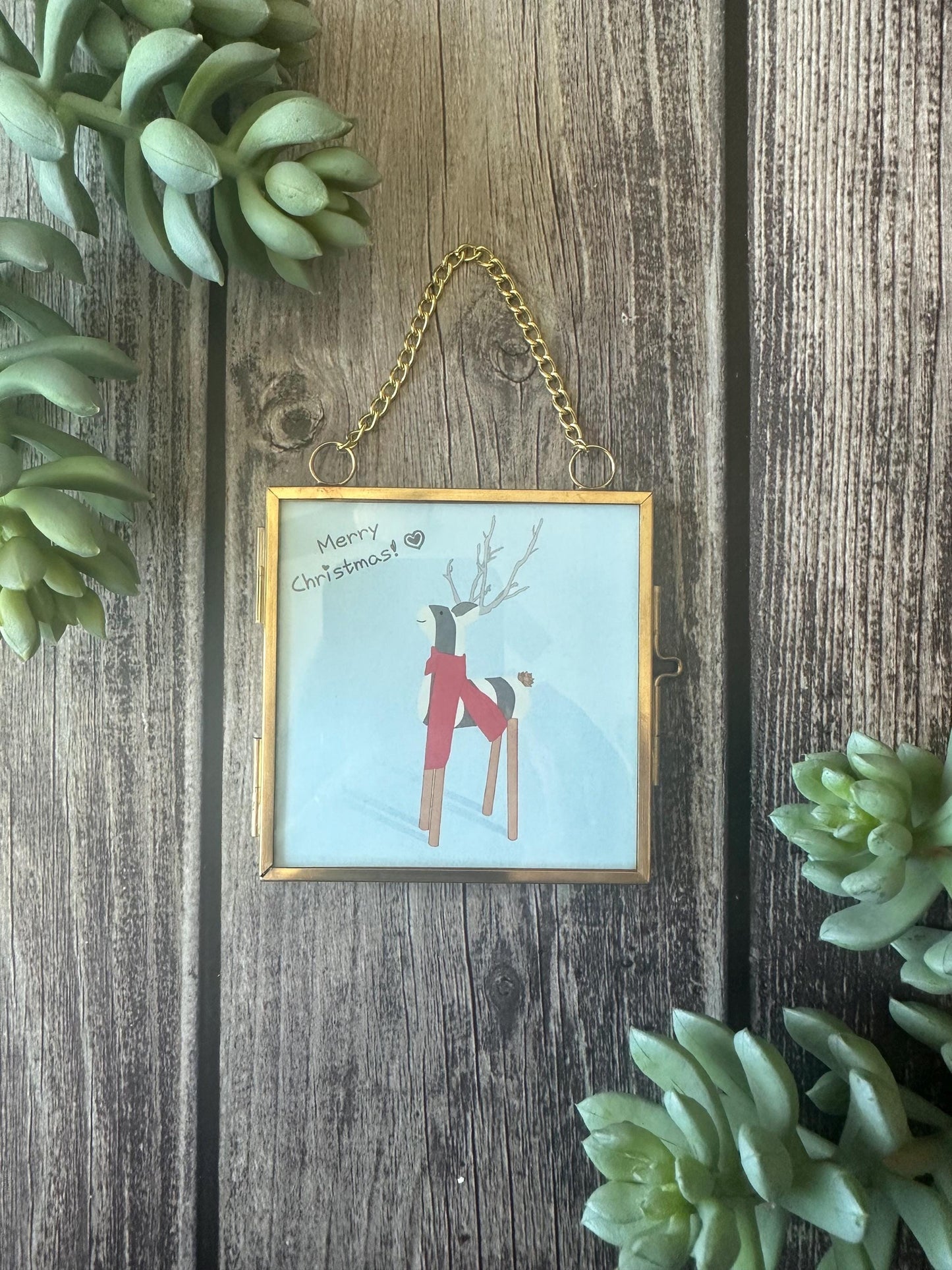 Miniature Brass Picture Frame Ornament