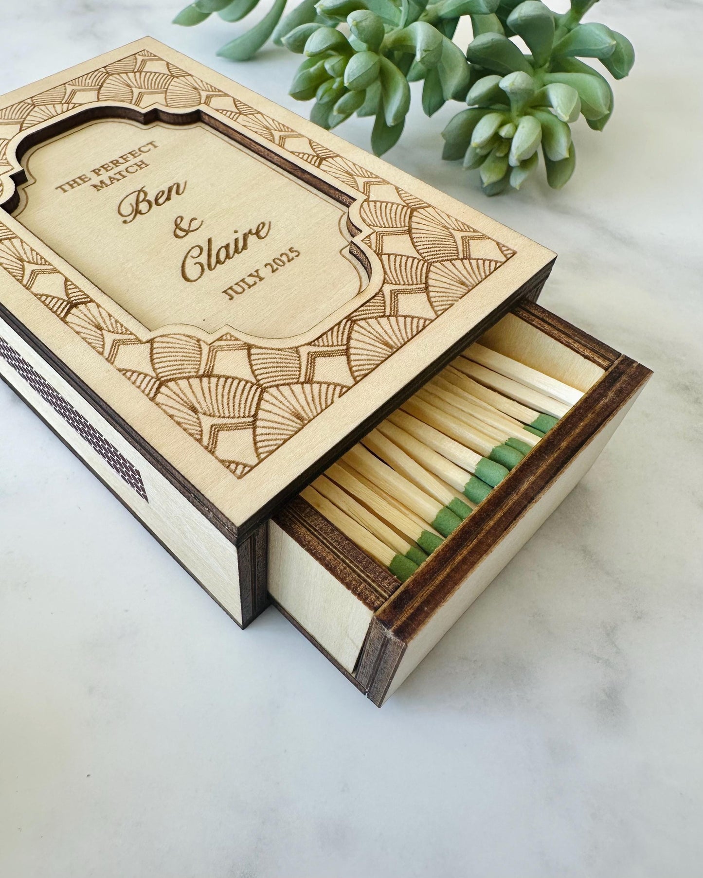 Personalized Wood Matchbox