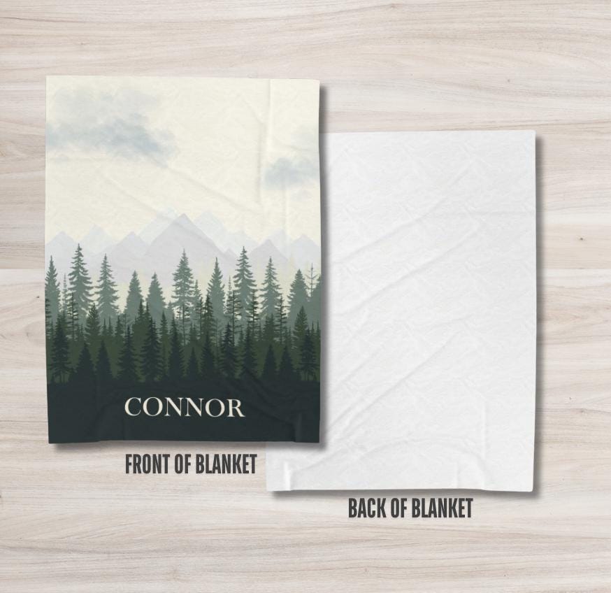 Personalized Baby Woodland Blanket