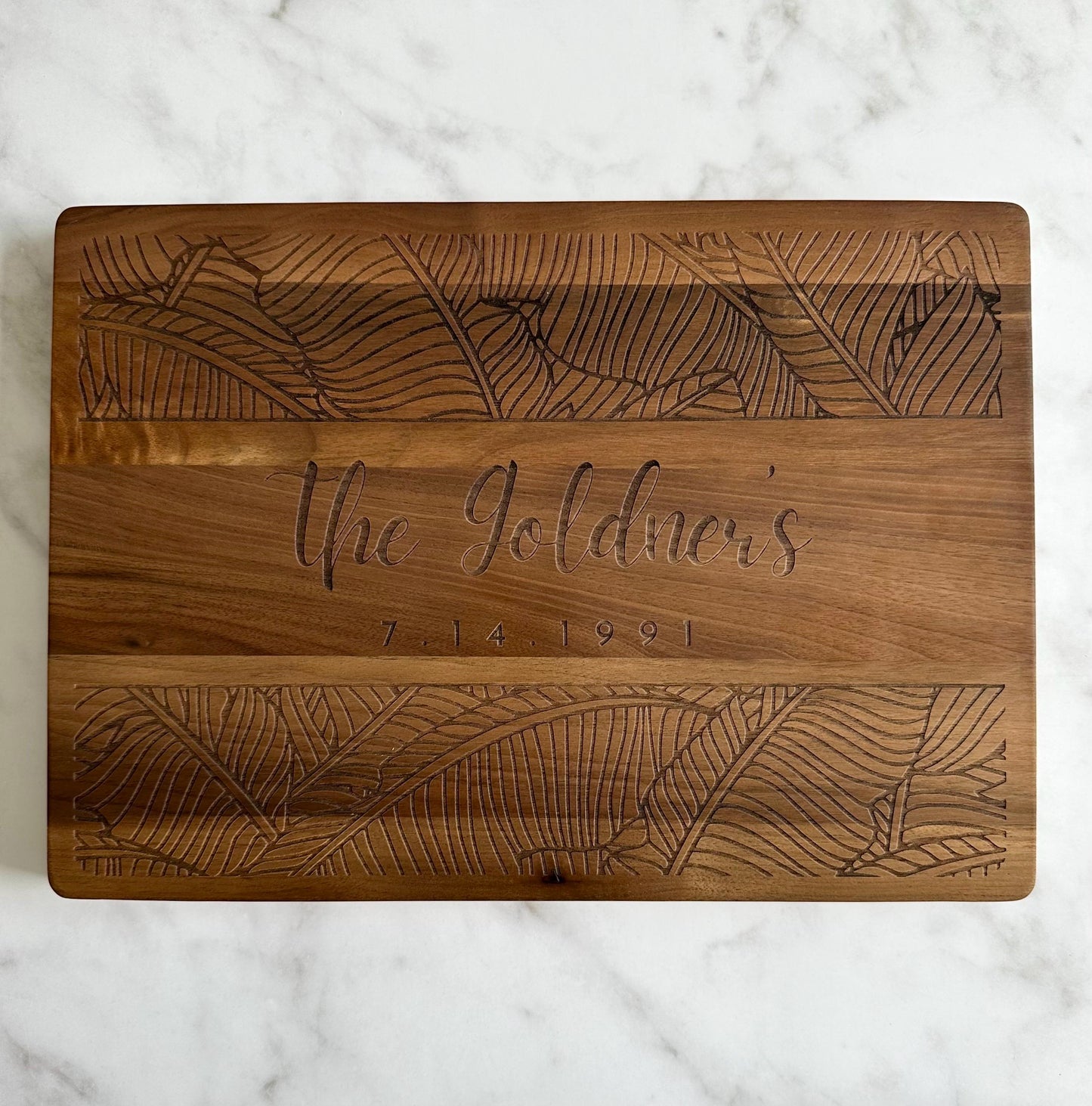 Personalized Hawaiian Print Cutting Board