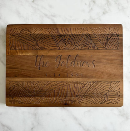 Personalized Hawaiian Print Cutting Board